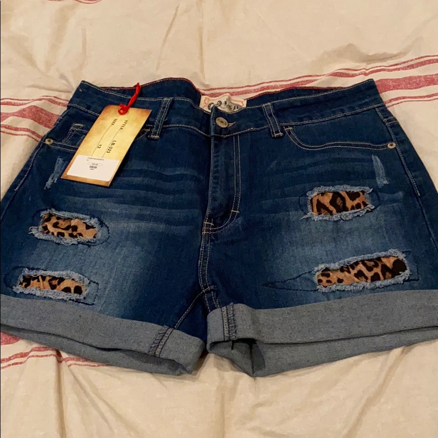 Brand New With Tags  Denim Shorts Cuffed
